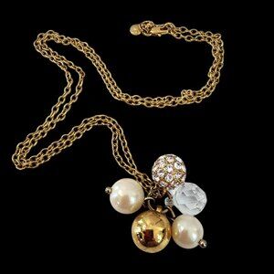 J. Crew long necklace bauble bar pendants pendant necklace gold tone